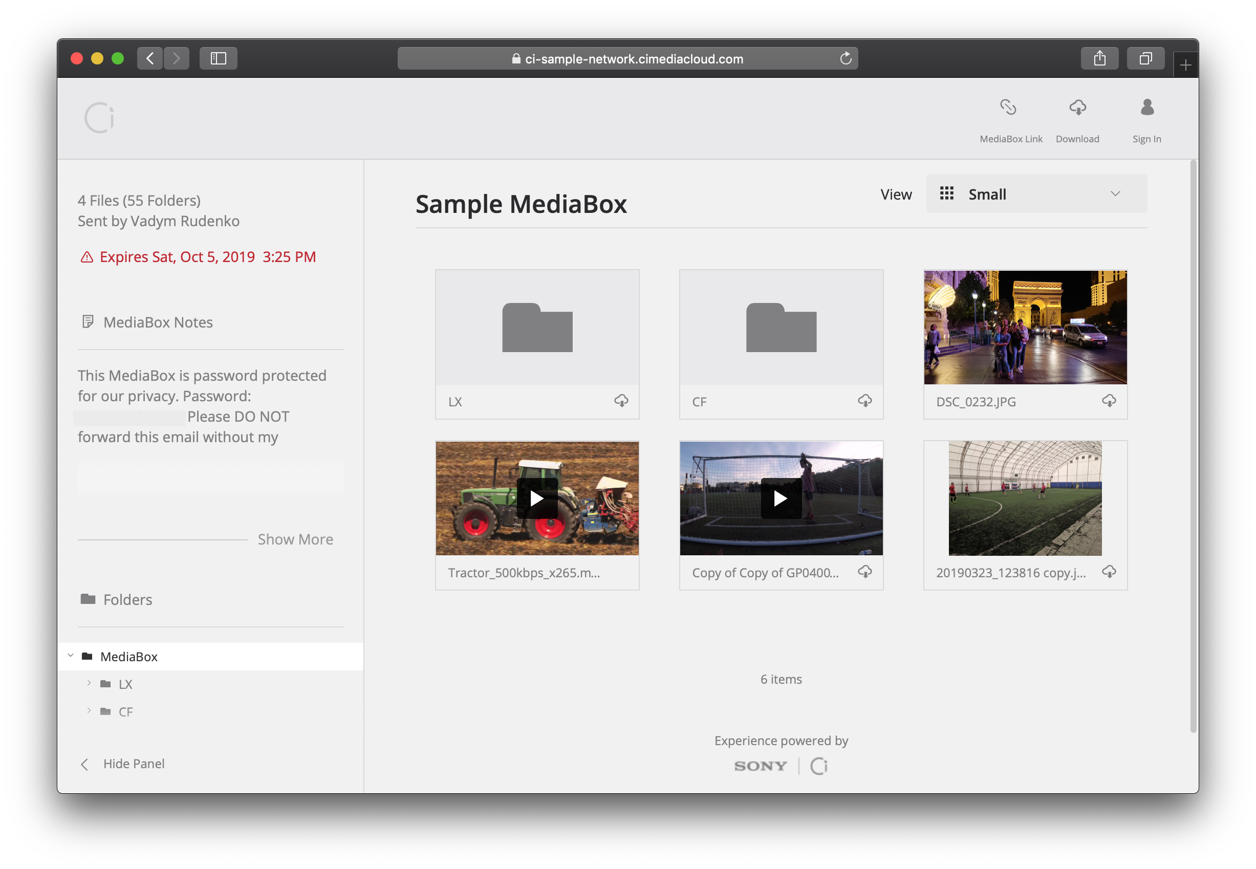 User Guide How to Use a MediaBox SONY Ci Customer Success